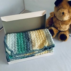 GENDER NEURAL BABY NEWBORN HANDMADE CROCHET BABY BLANKET